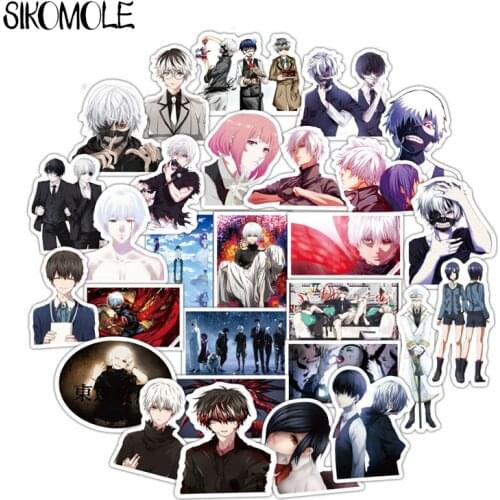 50pcs Japan Anime Tokyo Ghoul For Luggage Laptop Skateboard Bicycle Backpack Decal Pegatinas Toy Stickers For Children Gift F3