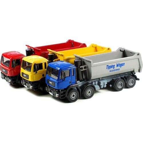 KAIDIWEI Alloy engineering car model toy all alloy 1:50 dump truck eight wheel truck toy model kid toys gift