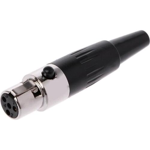 High Quality Mini 3PIN/4PIN Female plug Mini XLR Microphone connector L4MB