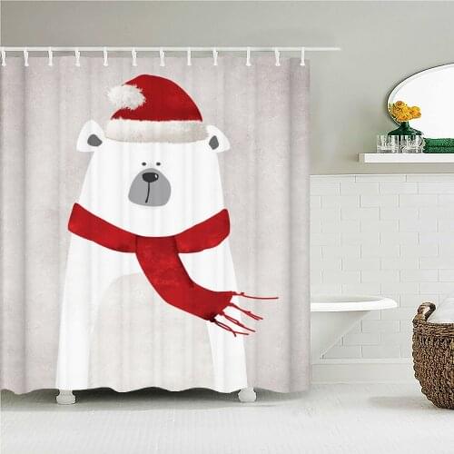Cute Funny Cartoon Shower Curtain Penguin Cat Panda Waterproof Fabric Bathroom Shower Curtains Polyester Bathtub Screen 180X180