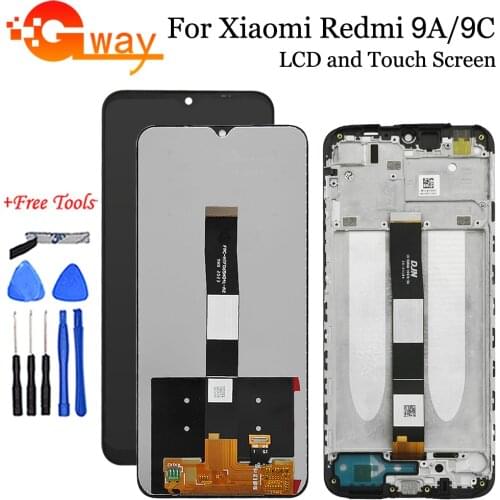 6.53" For Xiaomi Redmi 9A / 9C LCD Display Screen Touch Digitizer Assembly For Redmi 9A LCD Display Smartphone Repair Parts+Tool