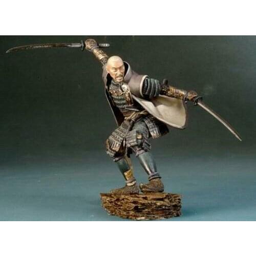 1/32 54mm ancient officer Warrior with base Resin figure Model kits Miniature gk Unassembly Unpainted