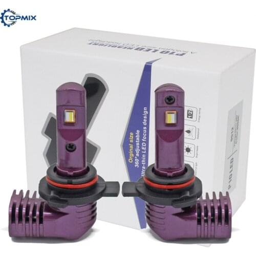 2PCS Mini H7 H11 9012 HIR2 D2S D2R D4S LED Car Headlight Bulbs 50W 5600LM 6000K Auto Head Fog Light Lamp 1:1 Original Bulb Size