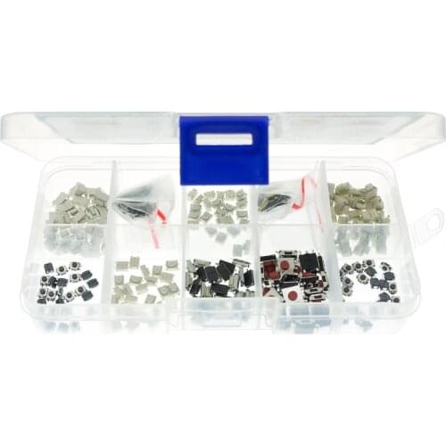 250PCS 10 Types Tactile Push Button Touch Switch Remote Keys Button Microswitch