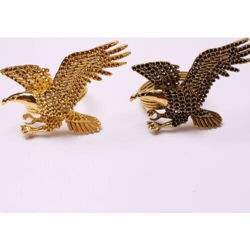 30pcs Metal Old Golden Eagle Napkin Buckle Napkin Ring Cloth Ring