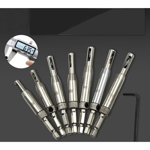 4pcs / 7pcs doors and windows hinge Metal cutterHexagonal drill bit Saw drill Woodwork Holesaw Metal electric drilling tools