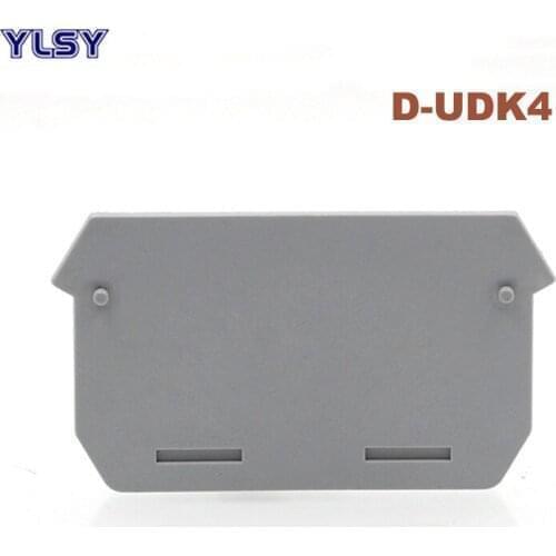 5Pcs D-UDK4 Terminal End Plate Sealing Baffle Double Inlet And Outlet Din Rail Terminals Block UDK-4 Safety Flaps Separator Cap