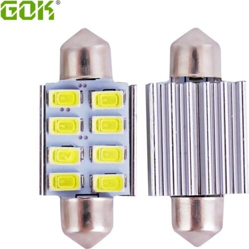 50x Car led festoon 8led c5w 8smd 5630 5730 festoon 36MM CANBUS OBC error free led Dome reading light car styling