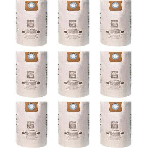 9 Pcs for Shopvac15-22 Gallon Dust Bags Replacement Filter Bags Vacuum Cleaner Accessories
