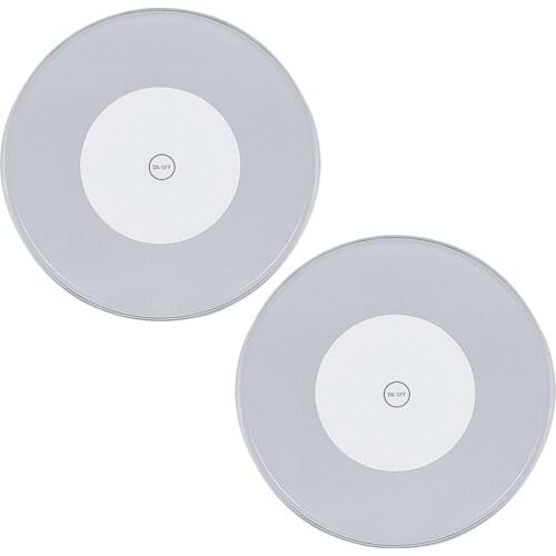 Acrylic Crystal Ultra-Thin Led Light Coaster Cocktail Coasters Flash Bar Bartender Lighting Base Lamp Placemat for Dining Table