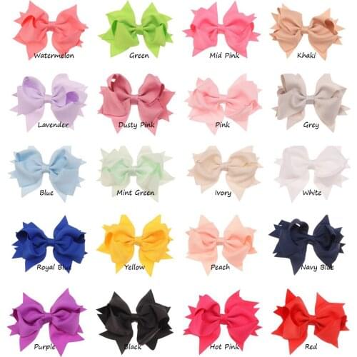 120PCS 4inch Grosgrain Ribbon hair Bows No Hair clips Barrette Fashion Hair Accessories DIY Flower Headwear Accessories