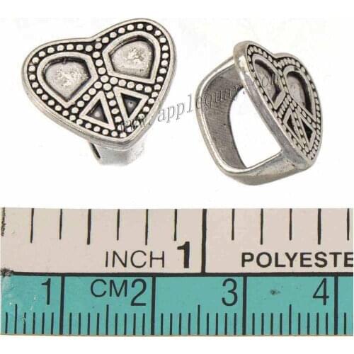 Charms Beads Fit Multi Bracelets DIY Leather Cords 10*7mm Big Hole Love Peace Silver Alloy Jewelry Accessories 17*14mm New 20pcs