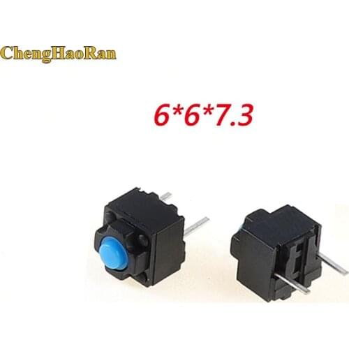 ChengHaoRan 1pcs Mute button 6*6*7.3mm Silent switch wireless mouse wired mouse button micro switch blue Push button switch