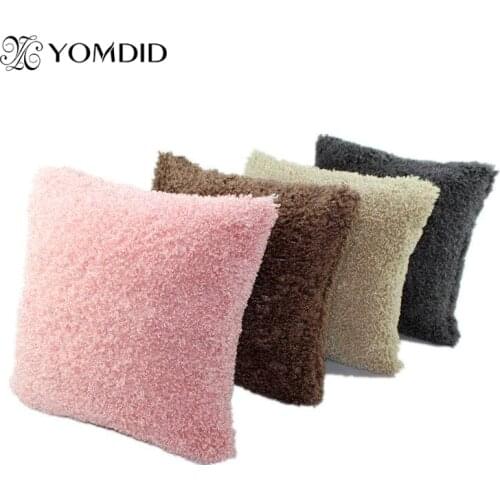 Pure Soft Plush Cushion Cover Chair Decorative Cushion Covers Pillows case For Sofa Car Hotel Home Decor Decorative Pillowcase