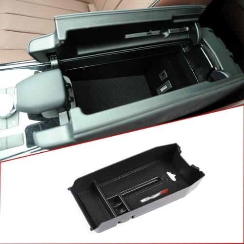 For Mercedes Benz E Class W212 2012-2015 Console Central Armrest Storage Box Multi-function Boxes Car Accessoriy With AMG Logo