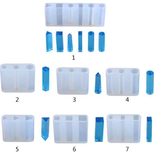 UV Epoxy Mold DIY Pendant Jewelry Crystal Silicone Molds Hexagonal Round Geometric Shape Craft Making Mould