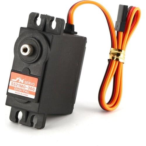 JX PDI-5521MG-360 360 degree 20.32kg Steering Digital Metal Gear Core Servo with High Torque for 1/10 1/8 RC Car Boat Model DIY