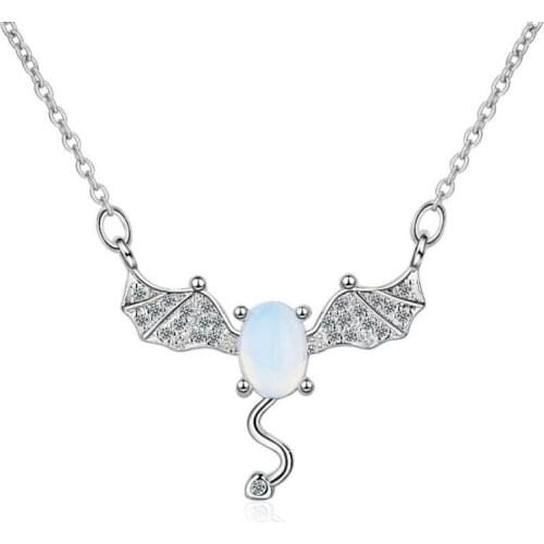 KOFSAC New Fashion 925 Sterling Silver Chain Necklaces For Women Girl Party Cute Little Devil Pendant Necklace Jewelry Gifts