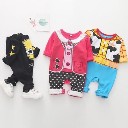 Newborn Baby Romper Cotton Jumpsuit Clothing Summer Fashion Cartoon Infant Children Outfit Baby Boys Girls Costume For 0-24M