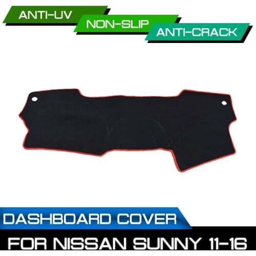 Car Dashboard Mat for Nissan Sunny 2011 2012 2013 2014 2015 2016 Anti-dirty Non-slip Dash Cover Mat UV Protection Shade