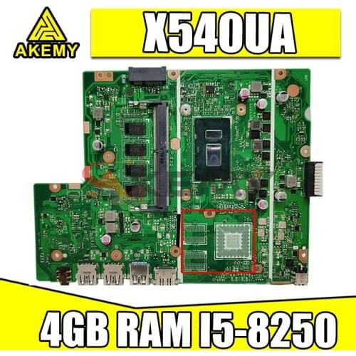 X540UA motherboard 4GB RAM I5-8250 CPU mainboard For ASUS X540UBR X540UB X540UA X540U X540 laptop motherboard Tested
