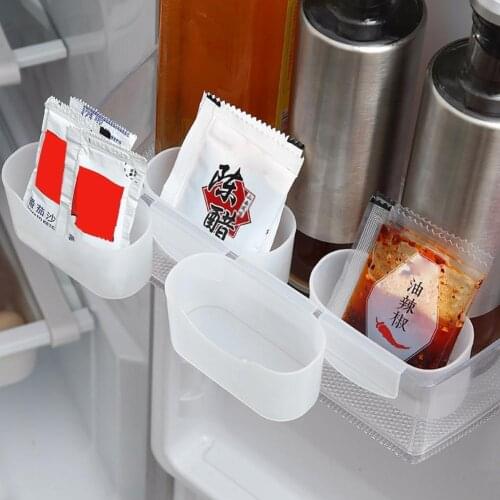 2 Pcs Refrigerator Seasoning Bag Storage Box Kitchen Sauce Bag Mustard Rack Small Vinegar Sauce Bag Mini Storage Rack