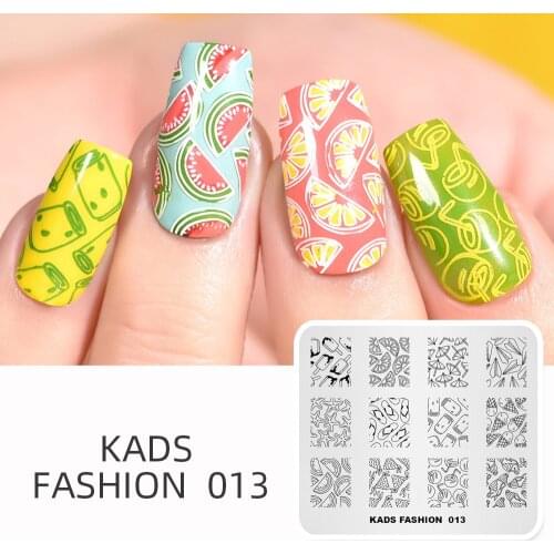 KADS Nail Art Stamping Plates Fashion 013 Summer Fruit Watermelon Image Nail Art Stamp Template Stencil Manicure Stamper Print