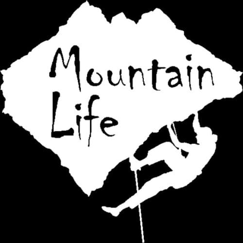 LLY-0754 Personality Car Sticker Enjoy A Good Mountain Life Climbing Modeling Decal PVC Auto Window Sunscreen Waterproof Decals