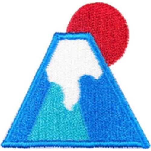 Custom Embroidery Patch for clothing Mount Fuji Patches Iron/Sew on Badge DIY Applique customize service with your logo