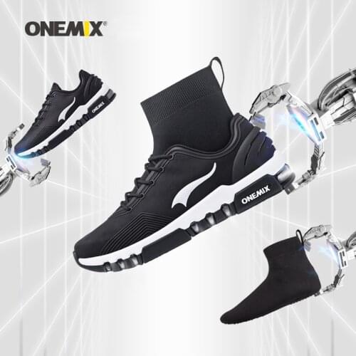 Onemix Running shoes For Men Outdoor Walking Massage Sneakers Shoes Jogging Comfortable Breathable Fitness Casual Sports Shoes