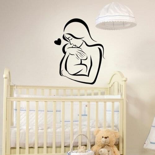 Family Love Wall Sticker Baby And Mother Vinyl Wall Art Decal Kids Children Room Decor Nursery Wallpaper Bedroom Decoration
