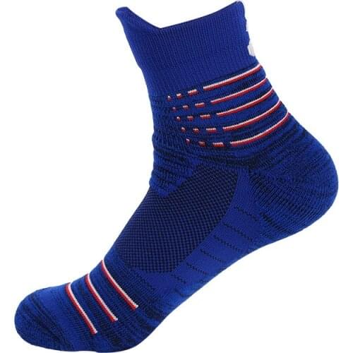 High Quality Mens Sports Socks Breathable Non-slip Shock Absorption Basketball Running Male Socks New Eu39-45
