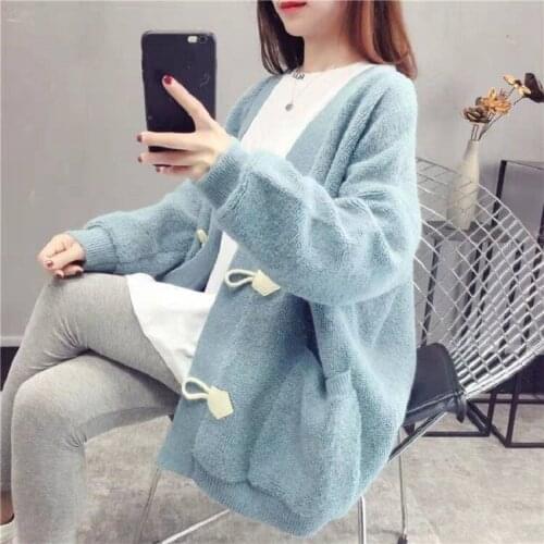 Spring Autumn Winter Fashion Women Long Sleeve Loose Knitting Cardigan women Sweater Women Knitted Female Cardigan Pull Femme