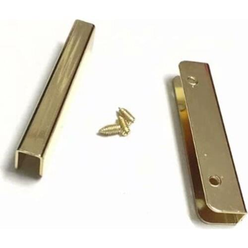 10cm Light gold leather bag Metal Edge protector Strip Handbag Snap High-end ,leather bag edge wrapping strip