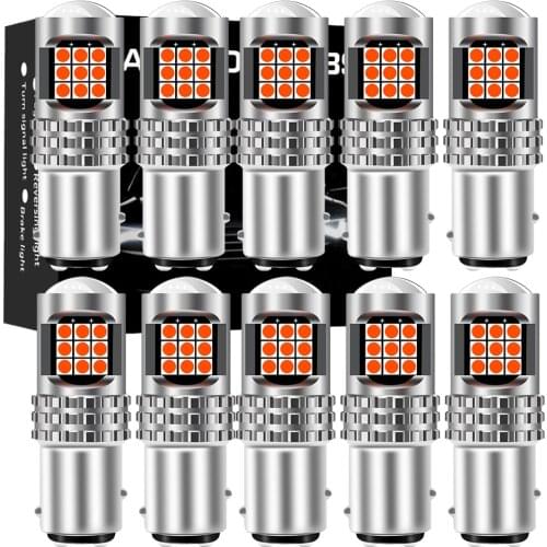 10X BA15S 1156 P21W T20 7440 7443 W21/5W P21/5W BAY15D 1157 3157 P27/7W LED Reverse Brake Lights LED Signal Lamp Car Lights 12v