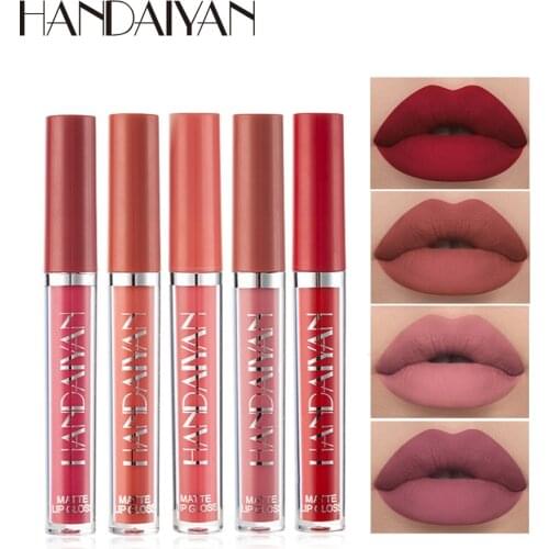2/3/4pcs Lips Makeup Lipstick Lip Gloss Womens Sexy Lipstick Velvet Matte Long Lasting Waterproof Makeup Lip Gloss Beauty