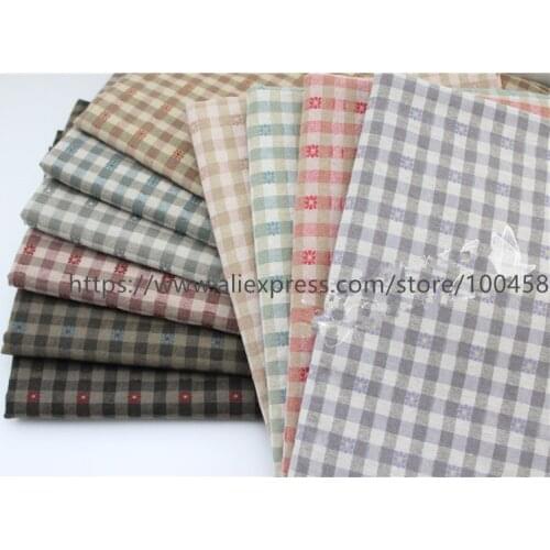 50*140cm Soft Floral Japanese Yarn Dyed Cotton Quilting Fabric Handmade Bag Purse patchwork Pillow Trimming Sewing Doll Cloth