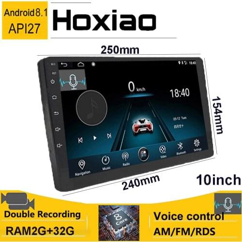 2 Din Car Radio 10" 2.5D GPS Android 8.1 Car Multimedia Player for Volkswagen Nissan KIA Toyota VW Universal AM RDS Car Stereo
