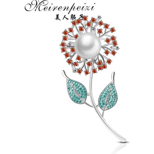 Meirenpeizi Hot Sale Brooches For Women New Retro Fashion Crystal Brooches clothes pins Fashion Jewelry For Women Wholesale