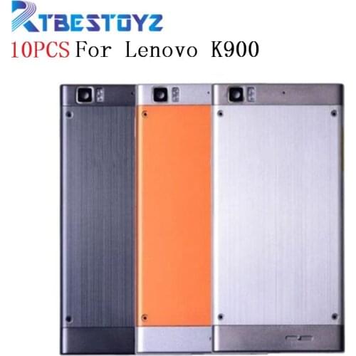 Original 10PCS/Lot New Battery Door Back Cover Housing Case For Lenovo K900 With Power Volume Buttons With Logo