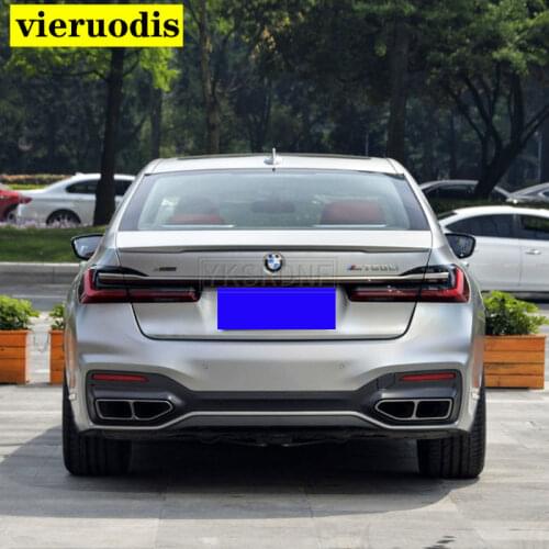 For 2018 2019 2020 BMW G11 G12 7 Series Sedan 4-Door Boot Lip Wing Spoiler Carbon Color & Black Car Rear Trunk Spoiler