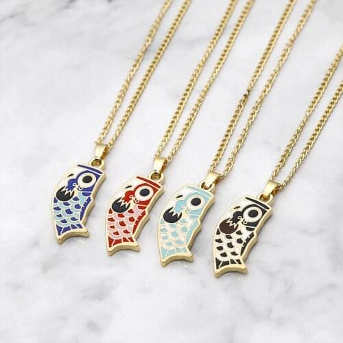 DoreenBeads Fashion Japanese Style Women Pendant Necklace Colorful Fish Pendant Creative Necklace For Women Jewelry Gift,1 PC