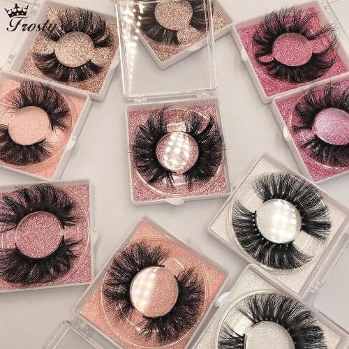 Dower Me Fake Eyelashes 25mm 3D Mink Lashes Soft Long Cross False Eyelashes Wispy Eye Lashes Fluffy Mink Eyelashes