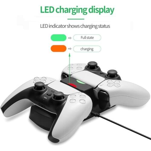 Dual Fast Charger for PS5 Wireless Controller USB Type-C Charging Cradle Dock Station for Sony PlayStation5 Joystick Gamepad New