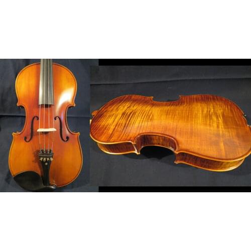 SONG excellent Maestro viola 16 1/2", one piece flames maple back #12466