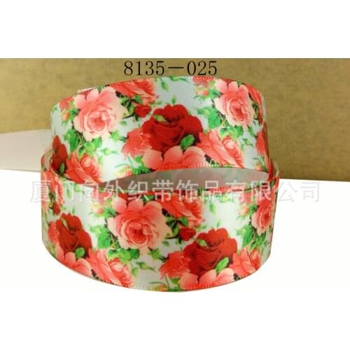 10yrs 25mm DIY Grosgrain Ribbon Retro 1950s 50s Rose Flower Yellow Ribbons Garment Accessories Hair Decorative Arts and crafts