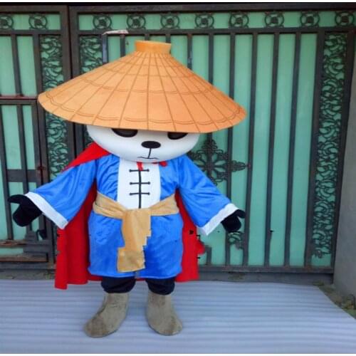 Halloween Handsome Panda Mascot Costume Party Animal Adult Cosplay Dress Fursuit Cartoon Dress Outfits Carnival Xmas Ad Clothes