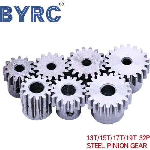 1PC 32P 13T 15T 17T 19T Motor Gear 0.8M 3.17mm 5mm Hole Metal Pinion Gears for TRX-4 T4 SLASH 4X4 RC Cars Spare Parts
