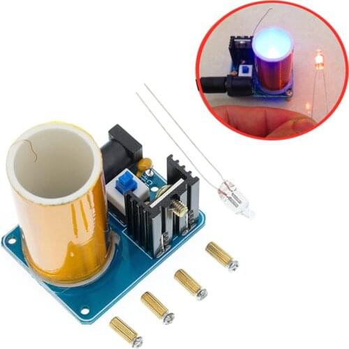 BD243 Mini Tesla Coil Kit Magic Props DIY Parts Empty Lights Technology Diy Electronics BD243C