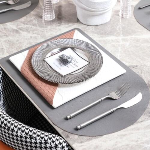 Nordic Model Room Hotel Restaurant Western Tableware Set Table Decoration Ornament Silver Pineapple Grid Texture Glass Plate